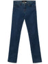 embroidered-logo skinny jeans